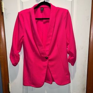 Pink 3/4 sleeve blazer